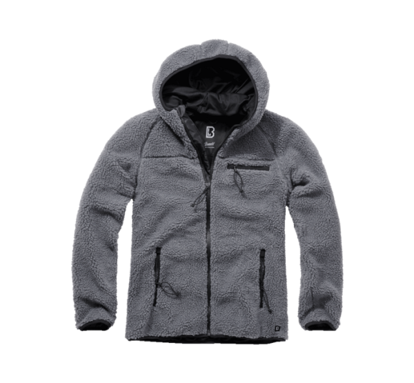 Brandit fleece kapucnis kabát Teddyfleece Worker, antracit