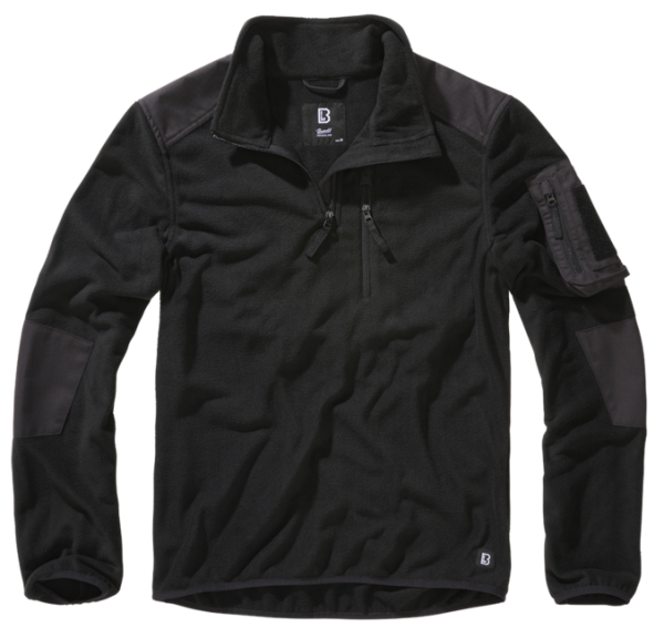 Brandit Ripstop fleece cipzáras kapucnis pulóver, fekete