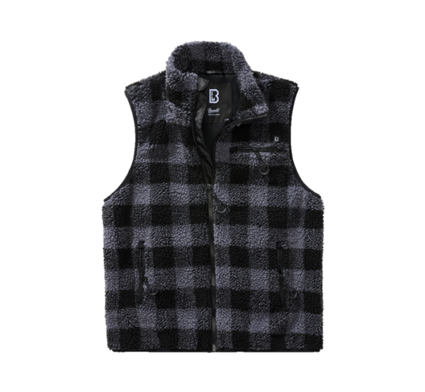 Brandit gyapjúmellény Teddyfleece, fekete/szürke