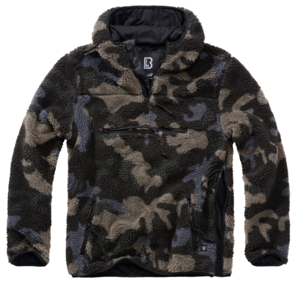 Brandit fleece pulóver Teddyfleece Worker, darkcamo