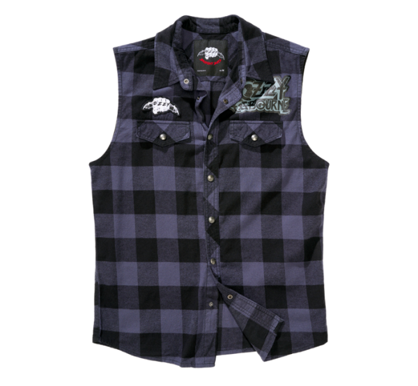 Brandit Ozzy ujjatlan ing, fekete szürke