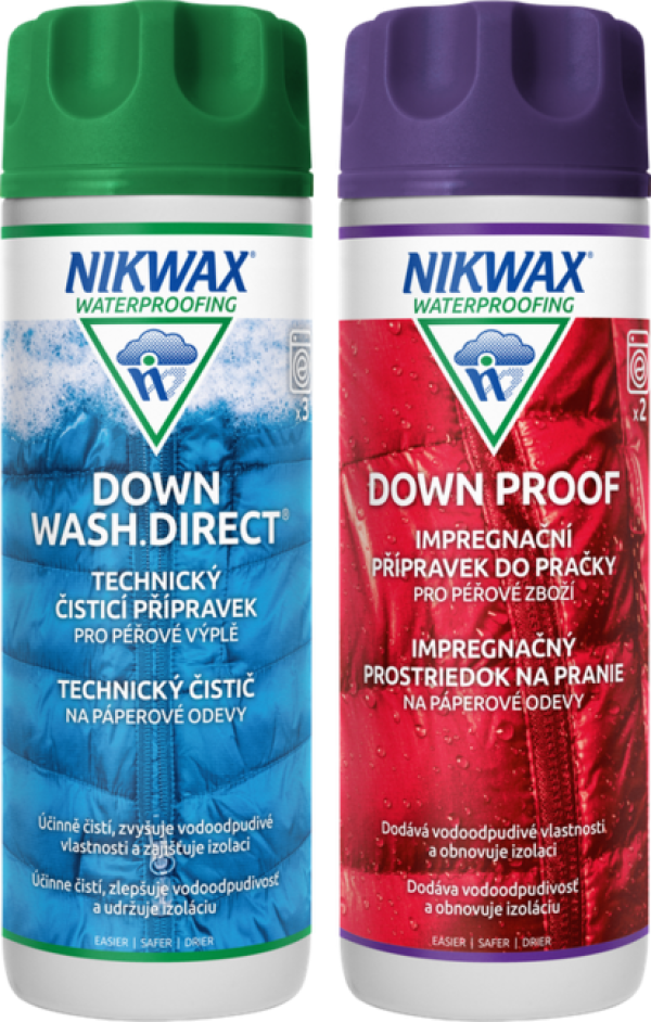 Nikwax 2 db készlet Twin Down Wash.Direct / Down Proof 300ml