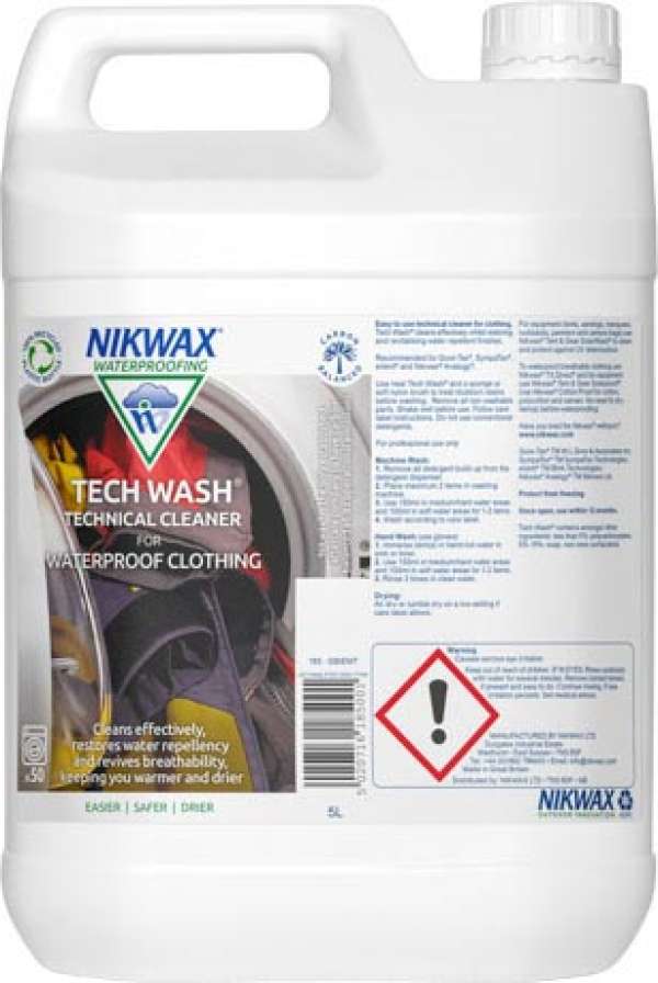 Nikwax Outdoor ruházat és szintetikus hálózsák mosószer Tech Wash 5l