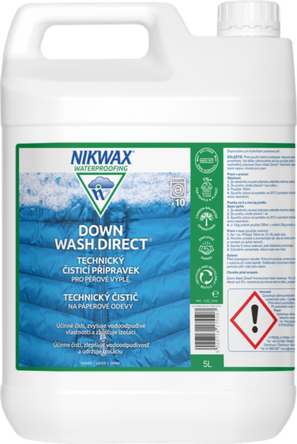 Nikwax mosószer vízálló és normál tollhoz Down Wash.Direct 5l