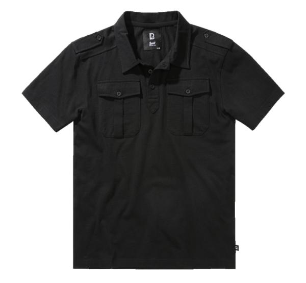 Brandit Jon pólóing rövid ujjú, fekete színben