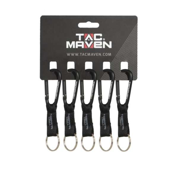 Tac Maven karabiner kulcstartóval 6mm, fekete