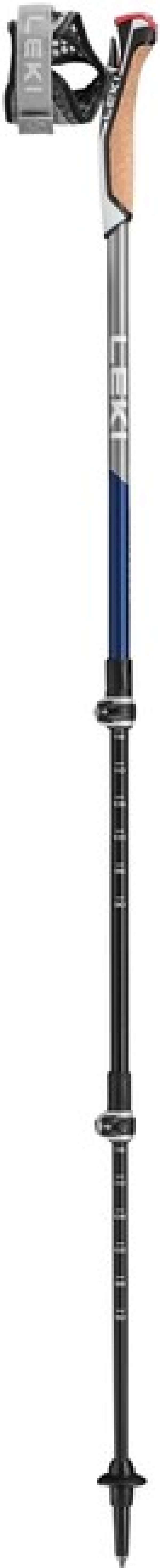 LEKI Nordic Walking botok Traveller Carbon, éjkék sötét metálfényes-antracit-fehér, 90 - 130 cm, éjkék, sötét metálfényes-antracit-fehér, 90 - 130 cm