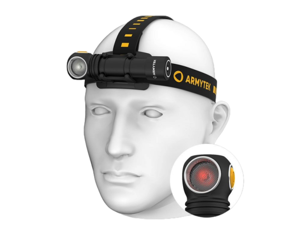 ArmyTek Wizard C2 WR Magnet Fehér és piros LED-es fejlámpa mágneses tartóval 1100 lm akkumulátor teljesítmény 3 óra 65 g