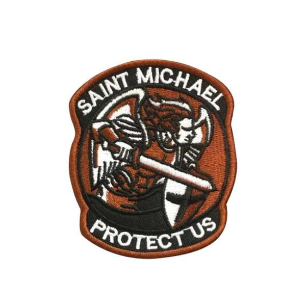WARAGOD Hímzett tapasz Szent Mihály oltalmazz minket, barna