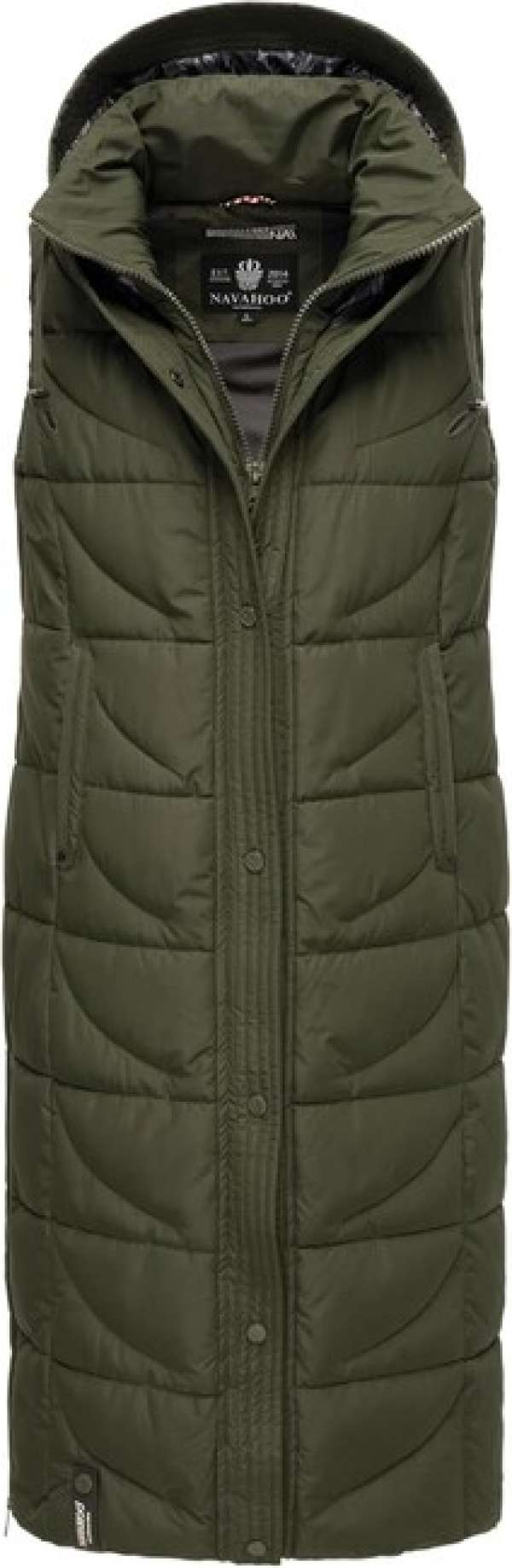 Navahoo BREZELCHEN Női hosszú mellény, sötét olívazöld