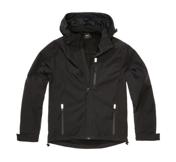 Brandit Softshell kabát Hurricane, fekete