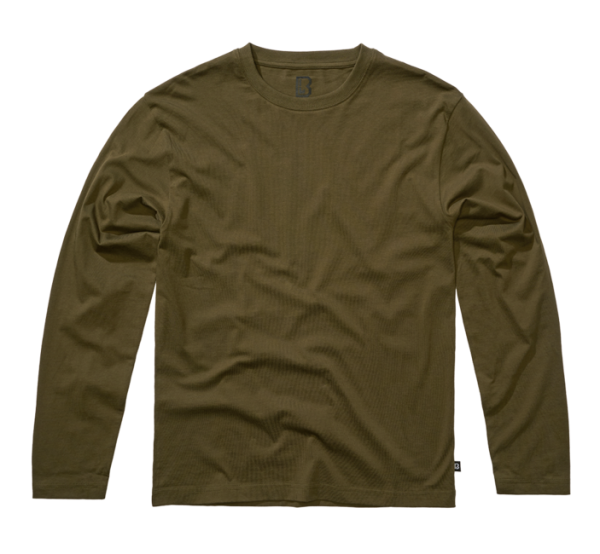 Brandit Premium hosszú ujjú póló, olajzöld színű