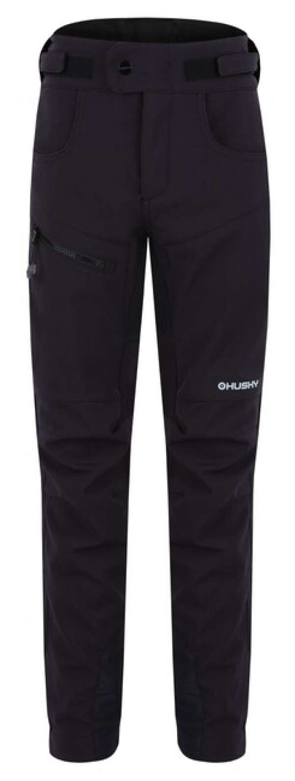 Husky Kids szoftshell nadrág Keson, fekete