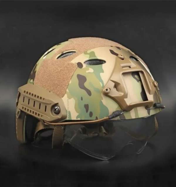 DRAGOWA Tactical Gyors PJ taktikai sisak szemüveggel Bolt, CP (tanúsítvány nélkül)