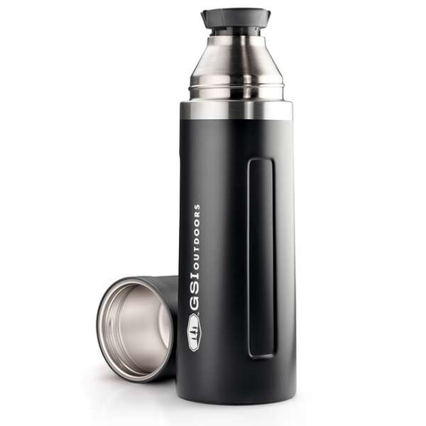GSI Outdoors Thermos Glacier rozsdamentes vákuum palack, 1 l, fekete