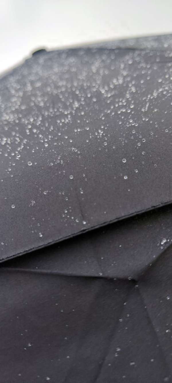 Origin Outdoors Wind-Trek szélálló kompakt esernyő üvegszálas rúddal és teflon bevonattal L fekete