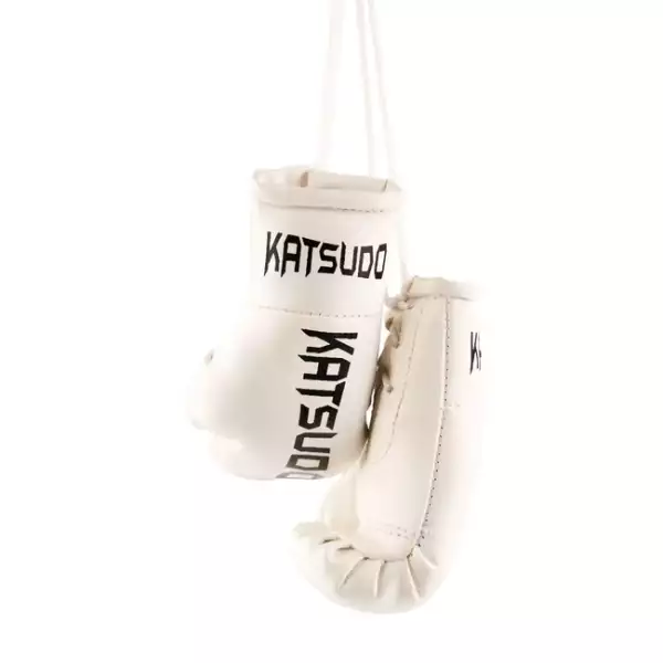 Katsudo miniatűr bokszkesztyű, fehér