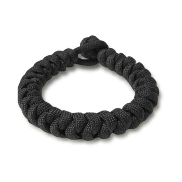 WARAGOD Paracord karkötő állítható zárral, fekete, Ectar, fekete