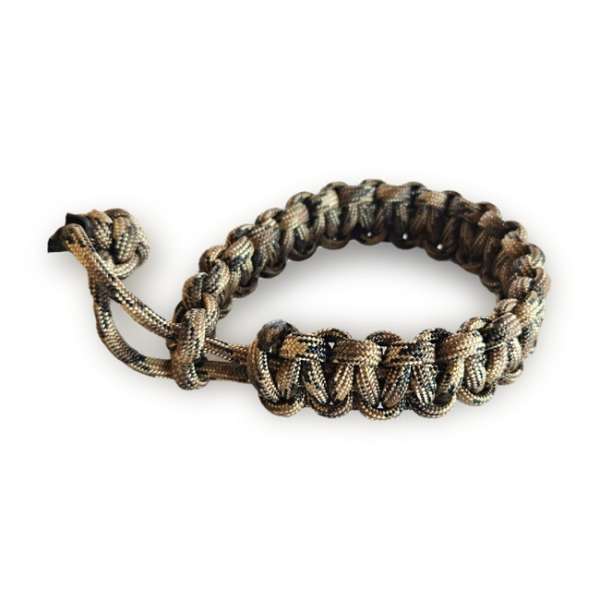 WARAGOD Paracord karkötő állítható kapoccsal Ilmë, camo prérifarkas