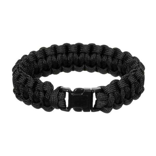 WARAGOD Paracord karkötő műanyag klippel Corna, fekete