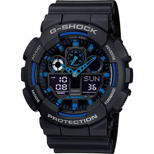 Casio G-Shock Óra GA-100-1A2ER, fekete/kék