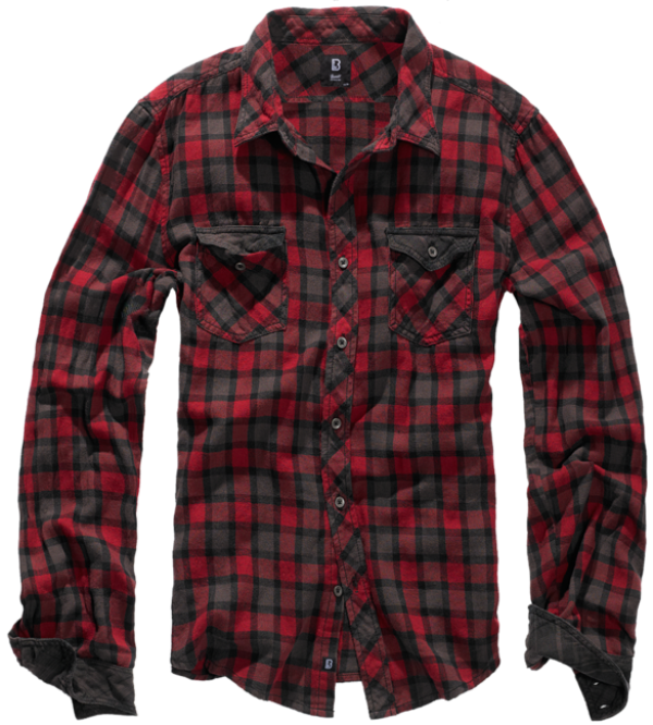 Brandit Hosszú ujjú ing Duncan, piros-barna