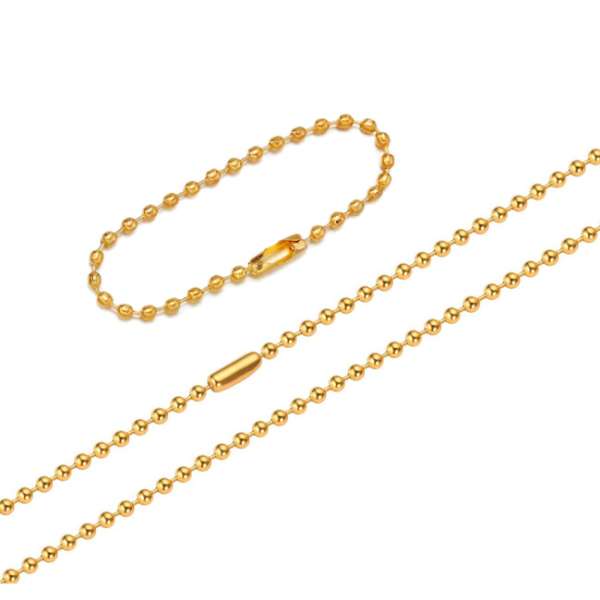 Waragod 2 db-os pót golyóslánc készlet azonosító címkékhez, arany