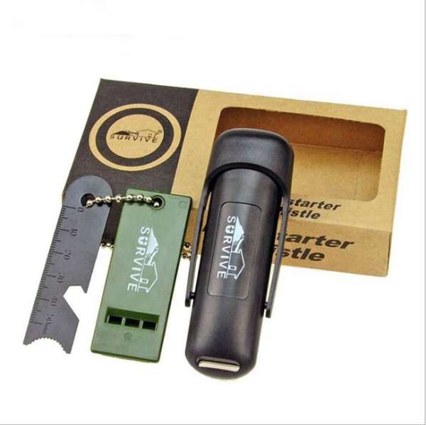 WARAGOD Teleszkópos magnézium tűzgyújtó síppal Survive