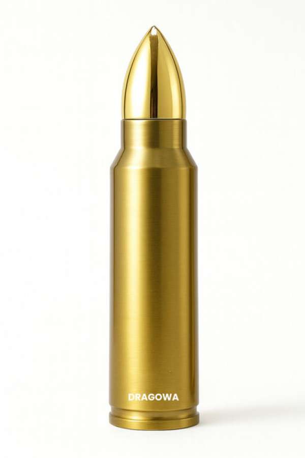 Dragowa Tactical Lövedék alakú termosz Bullet 1000ml, arany
