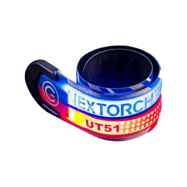 NexTorch® Villogó biztonsági szalag UT51, piros-kék