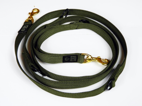 K9 Thorn Levehető póráz elülső fogantyúval, olajzöld színű
