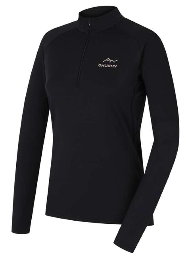 Husky Női termo póló cipzárral Tromi Zip L, fekete