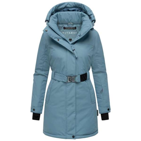 Navahoo Női téli parka FROSTKUSS 14 levehető kapucnival és övvel, powder blue