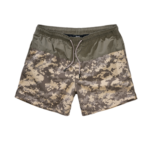 Brandit Swimshort Basic úszónadrág, olive/at-digital
