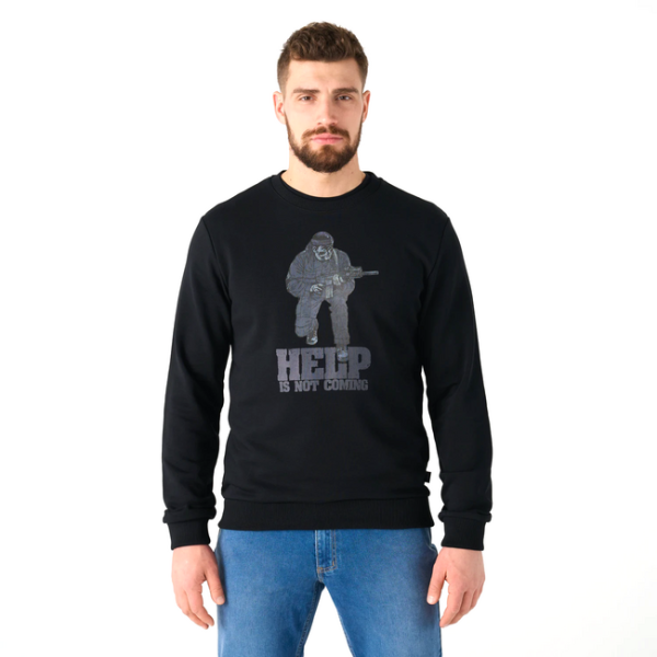 Helikon-Tex Help is not coming pulóver, fekete
