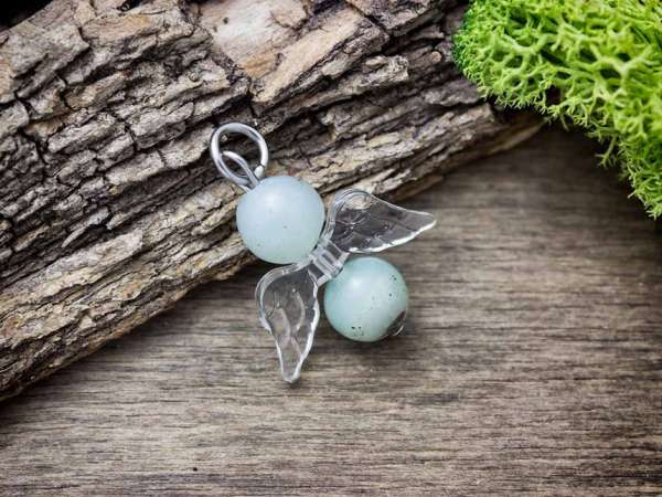 Nyugalom angyal amazonit ásvány medál