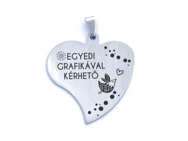 Személyre szabott feliratos szív medál