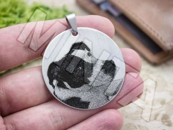 Fotógravírozás acél kör medál