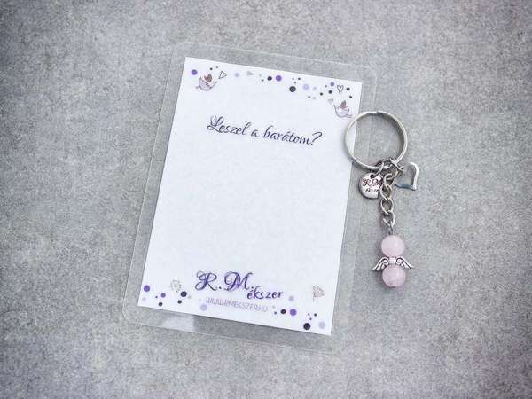 Leszel a barátom kulcstartó rózsakvarccal