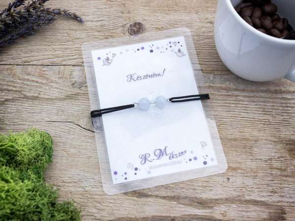 Köszönöm kalcedon angyal karkötő