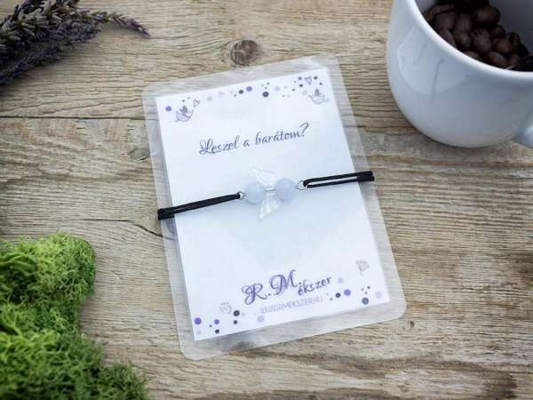 Leszel a barátom kalcedon angyal karkötő