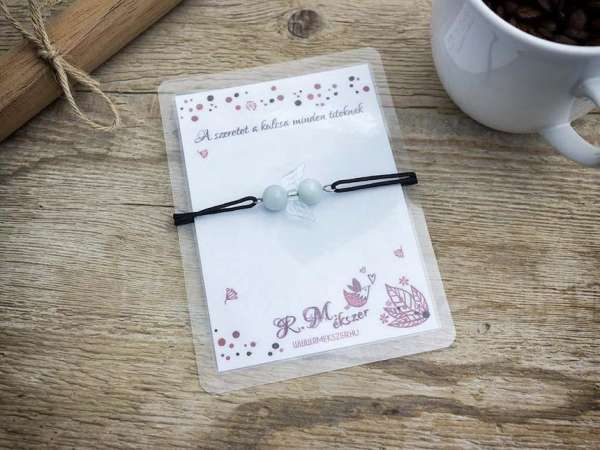 A szeretet a akvamarin angyal karkötő