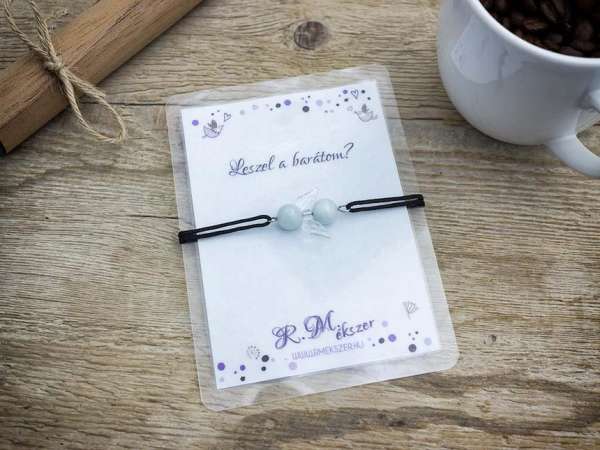 Leszel a barátom akvamarin angyal karkötő