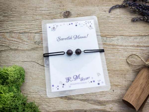 Szeretlek Mama gránát angyal karkötő