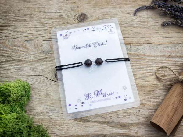 Szeretlek Dédi gránát angyal karkötő