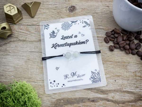 Leszel a Keresztapukám holdkő angyal karkötő