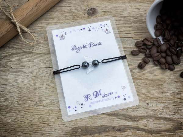 Legjobb barátomnak hematit angyal karkötő