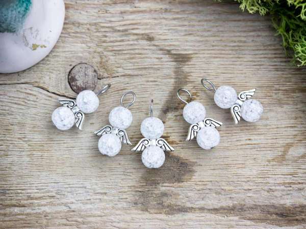 Nyugtató angyal hegyikristály ásvány medál 5 dbos csomag