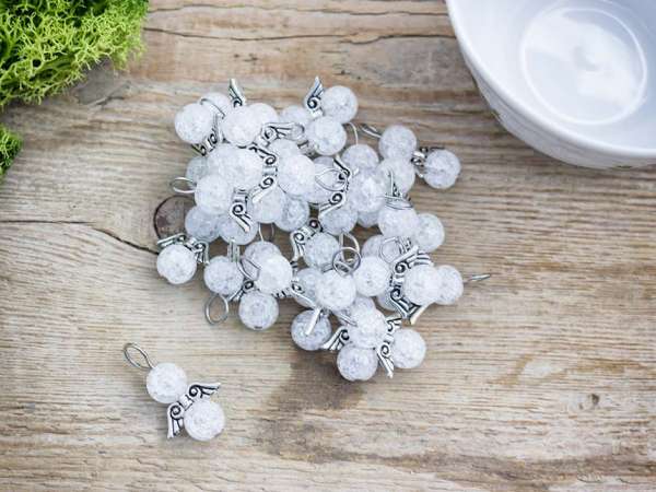 Nyugtató angyal hegyikristály ásvány medál 25 dbos csomag