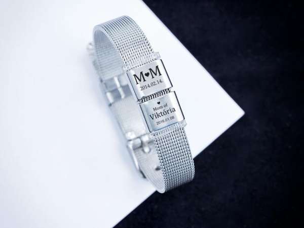 Közös életünk 2 egyedi medálos MoMents acél karkötő